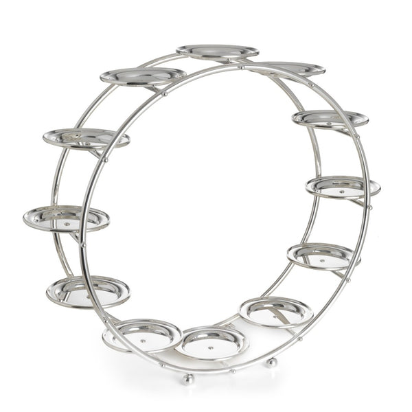 round silver-plated Rialto pastry stand with 12 removable plates by Greggio