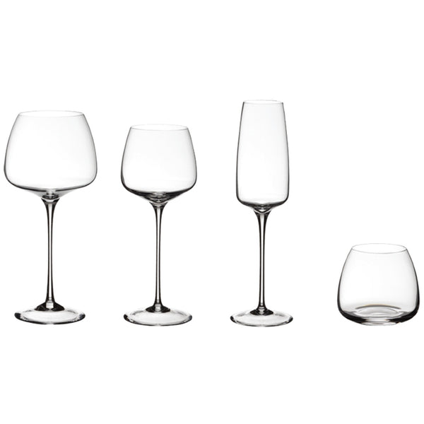 Luxury Italian crystal water tumbler from the Rose Collection by Collevilca