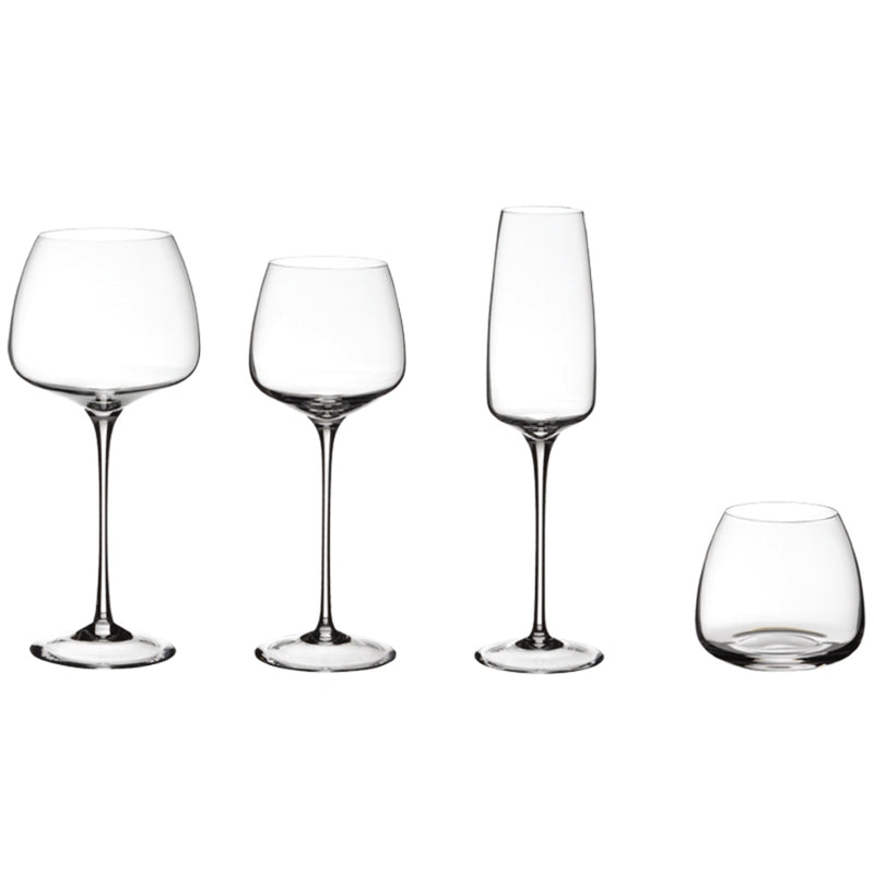 Luxury Italian crystal water tumbler from the Rose Collection by Collevilca