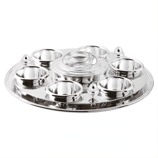 Round Caviar Set Rencontre silver-plated by Ercuis