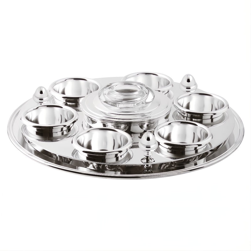 Round Caviar Set Rencontre silver-plated by Ercuis