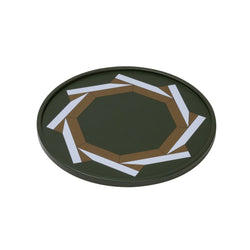 Round Tray San Marco No1 Mini by Giobagnara in leather inspired by Basilica di San Marco floor motif