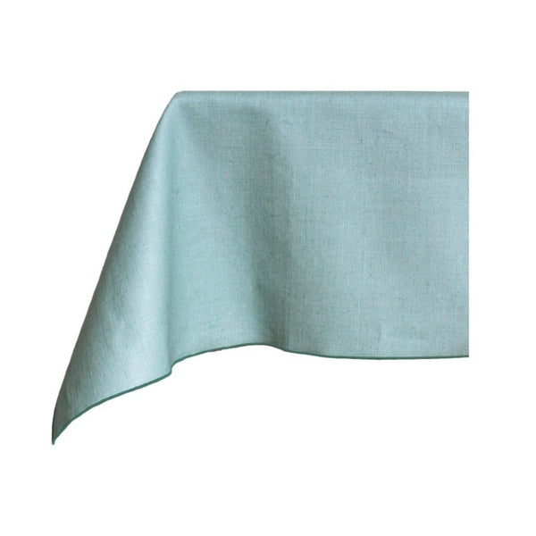 Light green tablecloth on a white background