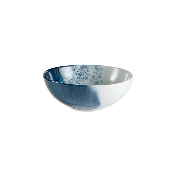 Raynaud Abysses 17cm porcelain salad bowl in indigo blue design
