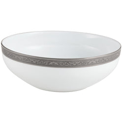 Raynaud Ambassador Platine porcelain salad bowl 19cm with platinum inlay rim and Renaissance-style decoration

