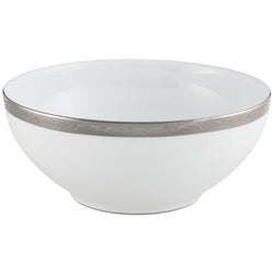 Raynaud Ambassador Platine porcelain salad bowl 25cm with platinum rim and Renaissance-inspired inlay