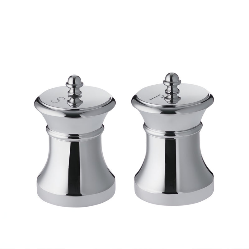 Salt and Pepper Mill Regards Silver-Plated by Ercuis, French craftsmanship with engraved initials for elegant dining.