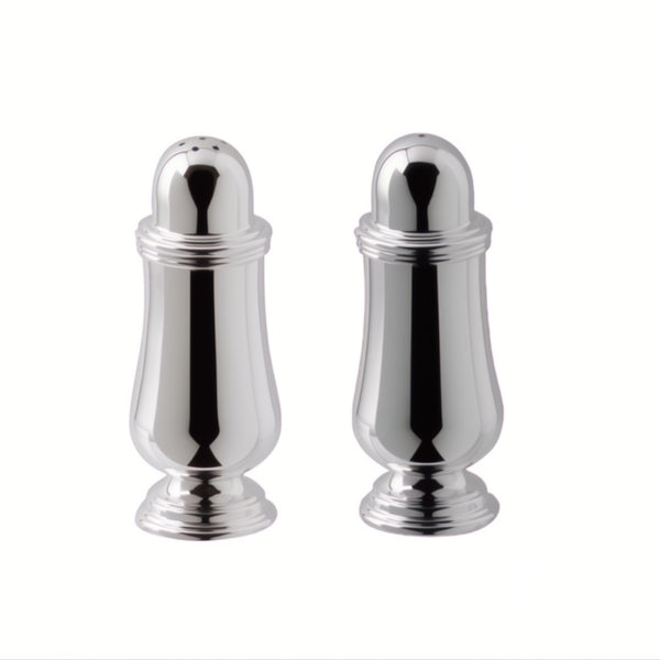 Salt and Pepper Shaker Rencontre Silver-Plated by Ercuis, elegant French design with classic detailing.