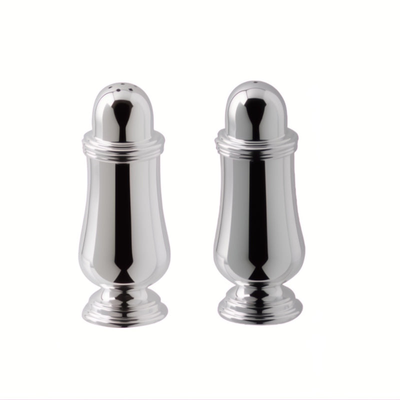 Salt and Pepper Shaker Rencontre Silver-Plated by Ercuis, elegant French design with classic detailing.
