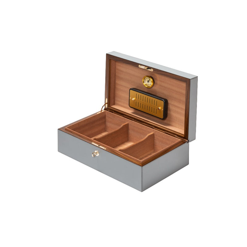 San Marco Humidor Large by Giobagnara open – cedar-lined interior with hygrometer
