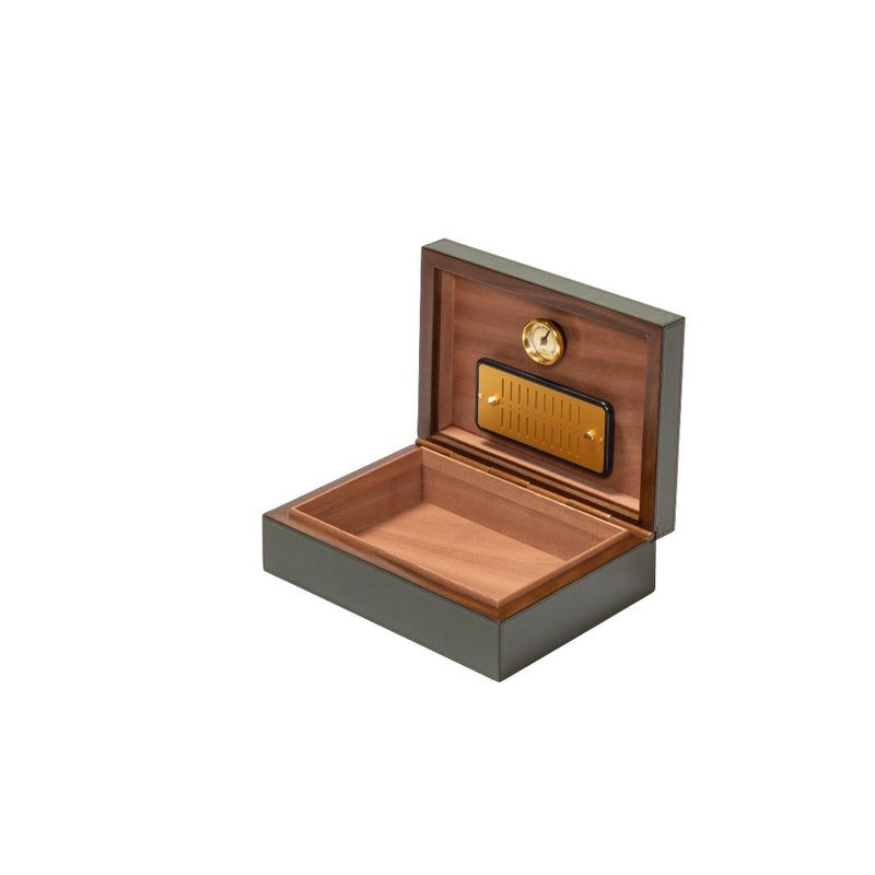 San Marco Humidor Small by Giobagnara in printed leather with cedar lining