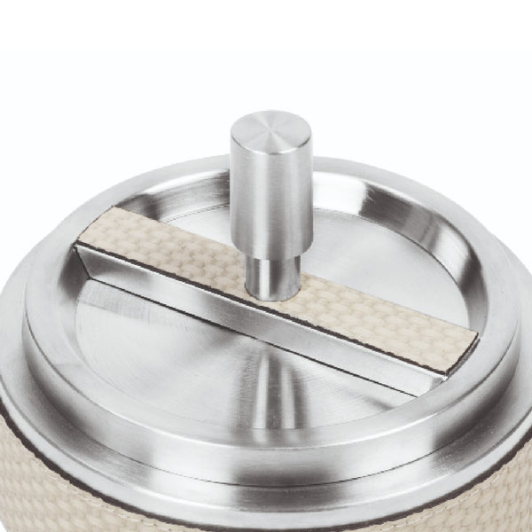 scirocco revolving windproof ashtray in leather by giobagnara luxury ashtray