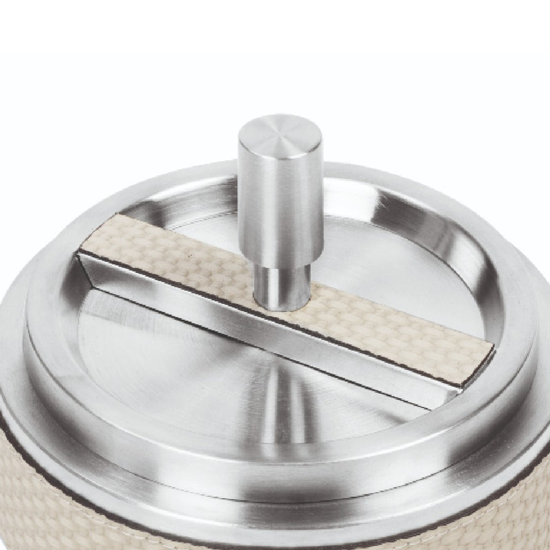 scirocco revolving windproof ashtray in leather by giobagnara luxury ashtray
