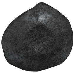 Sarah-Linda set of 2 porcelain large dinner plates Graphite No6 Indulge on a white background