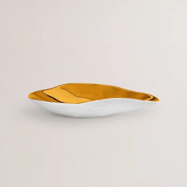 Luxury Limoges porcelain side bowls Gold No3 Indulge Sarah-Linda on a light gray background