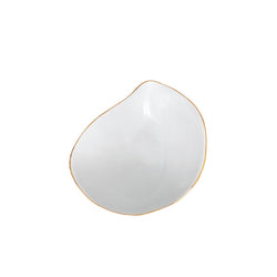 Sarah-Linda set of 2 white porcelain side bowls with golden rim Nº2 Indulge