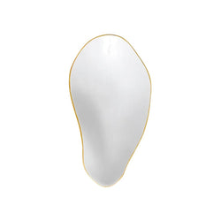 Sarah-Linda set of 2 porcelain side bowls White with Golden Rim No3 Indulge on a white background