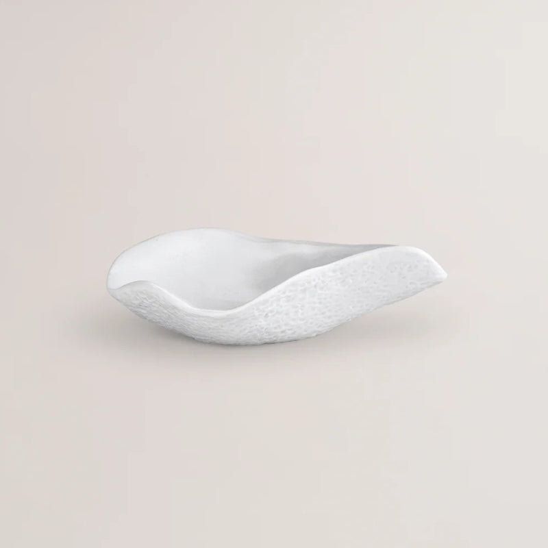 Luxury Limoges porcelain spoons White Nº1 Indulge by Sarah-Linda on a light beige background