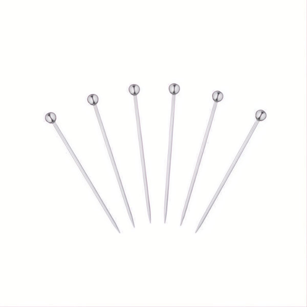 Set of 6 silver-plated Tuileries cocktail picks by Ercuis 