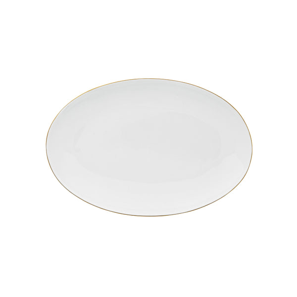 Limoges porcelain side dish with gold rim from the Monceau Gold collection by Raynaud