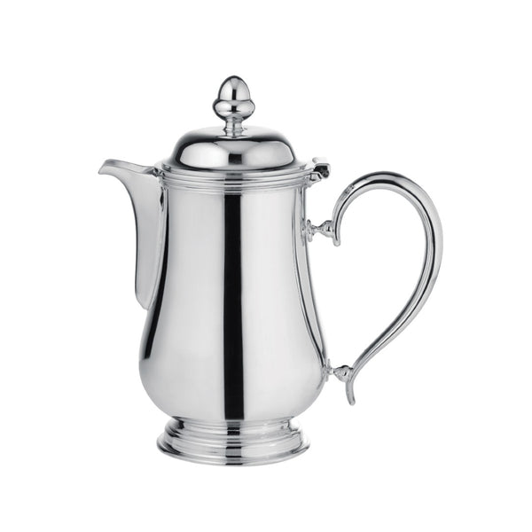 Silver-plated coffee pot Rencontre 60cl by Ercuis – handcrafted French coffee pot with curved handle and polished finish.