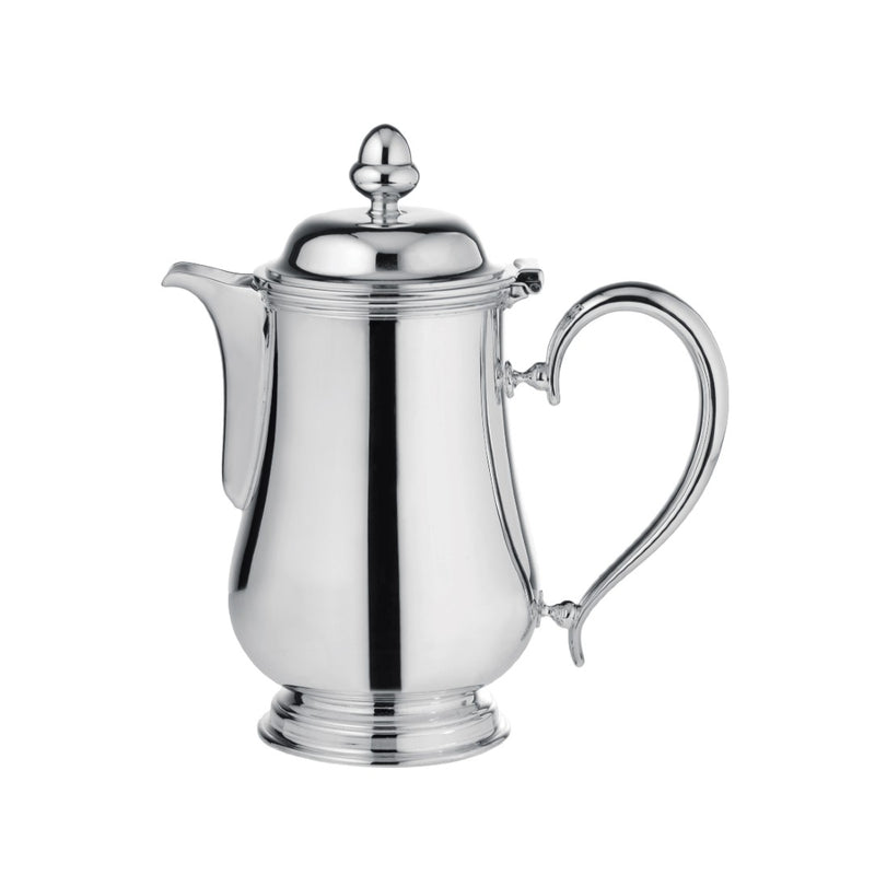 Silver-plated coffee pot Rencontre 60cl by Ercuis – handcrafted French coffee pot with curved handle and polished finish.