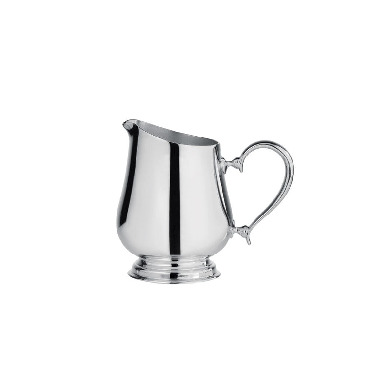 Luxury silver-plated creamer jug Rencontre 15cl by Ercuis – handcrafted French design with elegant handle and polished finish.