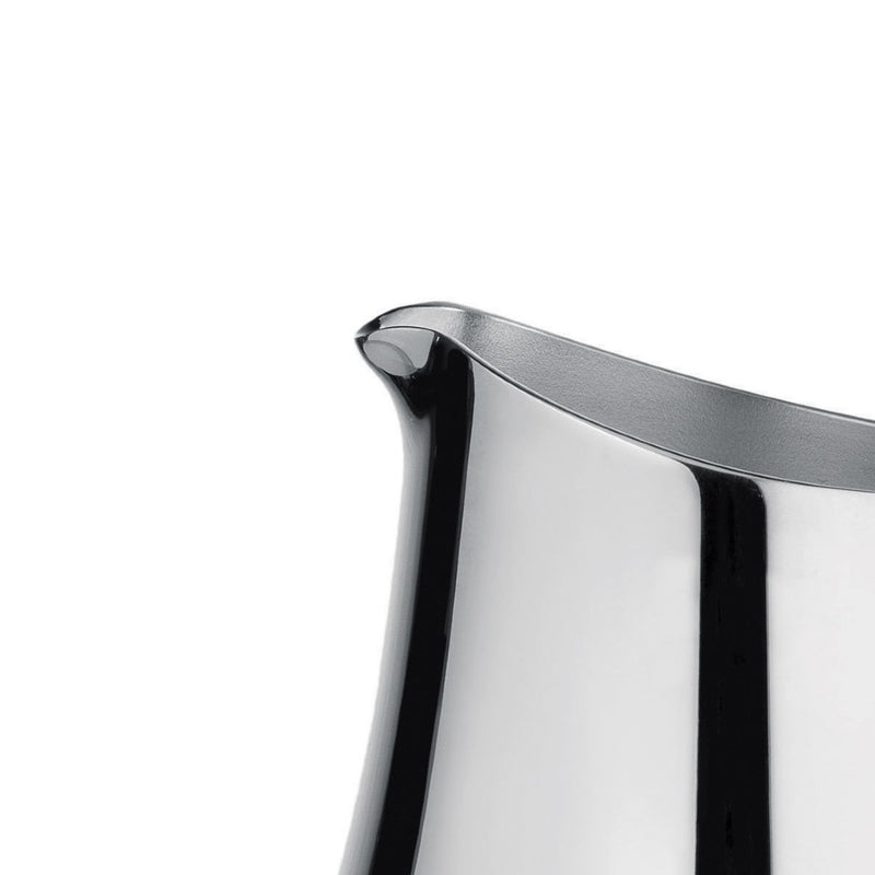 Close-up of Luxury silver-plated milk jug Rencontre 30cl by Ercuis – handcrafted French jug with elegant handle and polished finish.