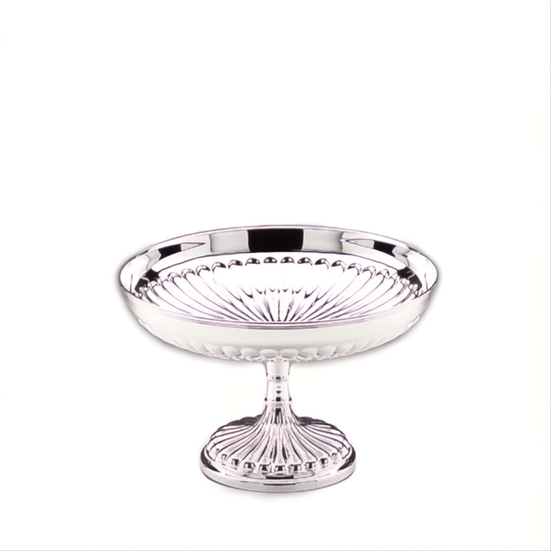 Silver-plated English fruit stand by Greggio 