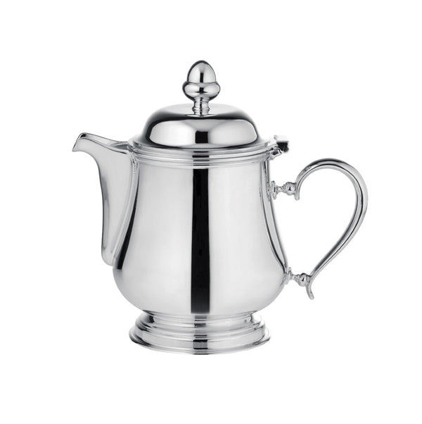 Luxury silver-plated teapot Rencontre 60cl by Ercuis – handcrafted French tea service with polished finish and elegant curved handle.