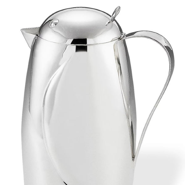 Close-up Luxury silver-plated thermal carafe Pettirosso by Greggio 