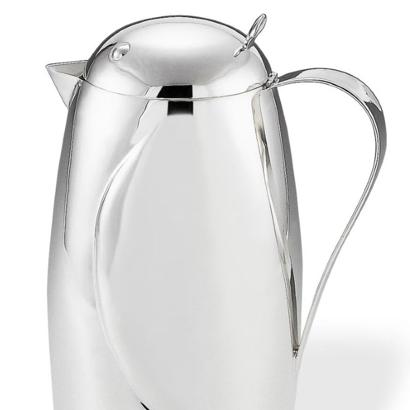 Close-up Luxury silver-plated thermal carafe Pettirosso by Greggio 