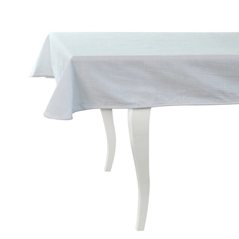 White tablecloth on a white table with a white background