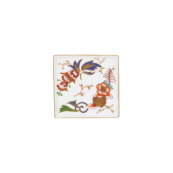 Imari porcelain small tray by Raynaud with Japanese floral pattern 