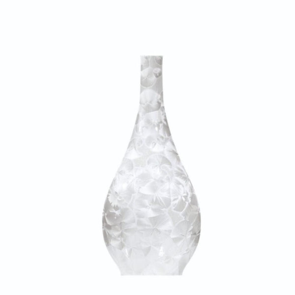 Marble-textured vase on a white background