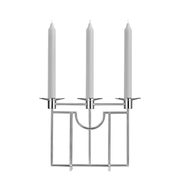 Candle holder Sphinx by Robbe and Berking with three candles on a white background