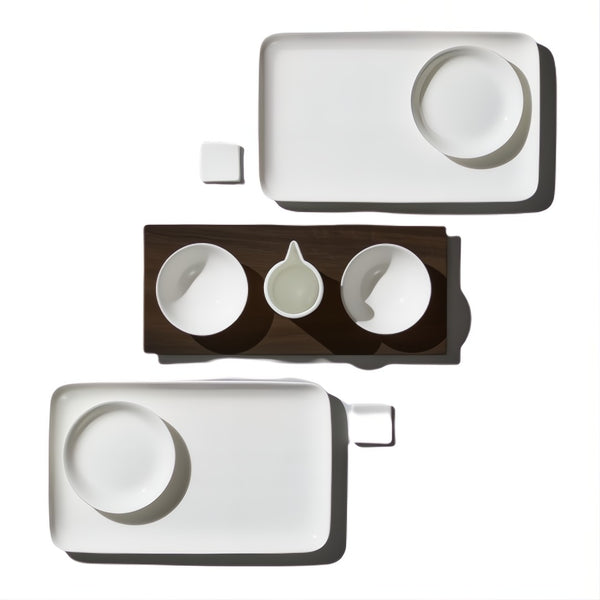 Fine bone china sushi set with wooden tray by Dibbern