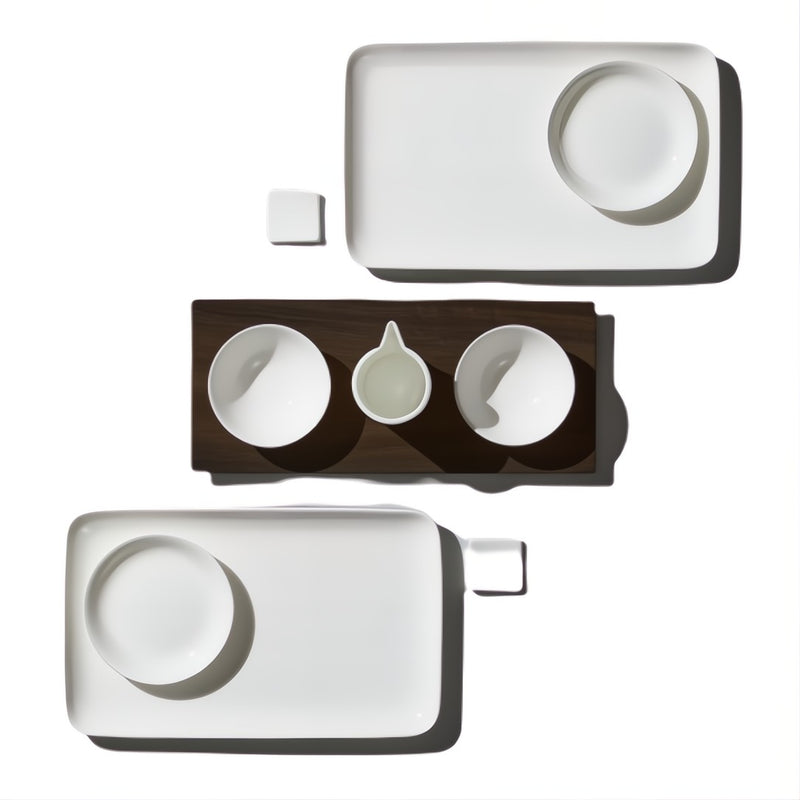 Fine bone china sushi set with wooden tray by Dibbern