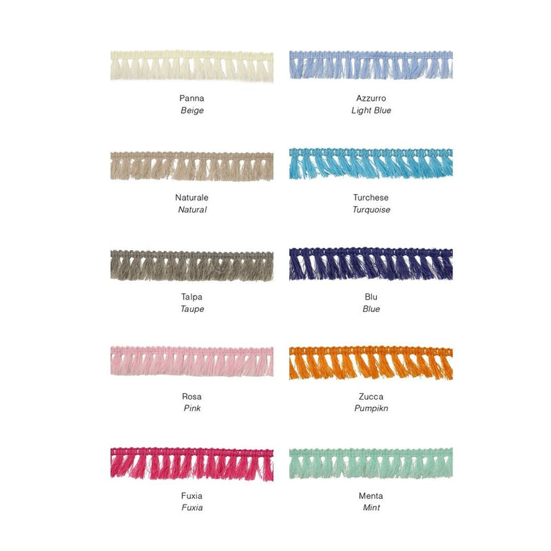 Color swatches with names and samples on a white background
