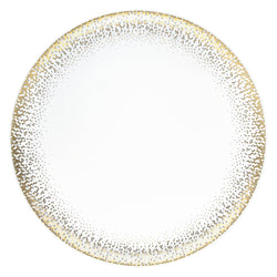Souffle d’Or tart platter by Haviland—Limoges porcelain with radiant gold and silver celestial-inspired design.