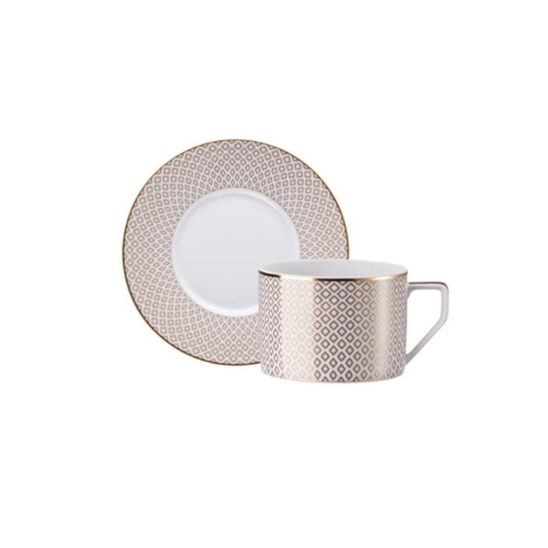 Tasse à Espresso Rosenthal Franics – Motif Carreau Beige – Porcelaine De Qualité – Collection