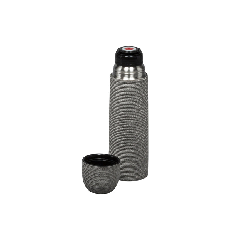 Amiramour 'Montaigne' TechStraw Covered Thermos by Giobaganara x Pigment France in dark grey