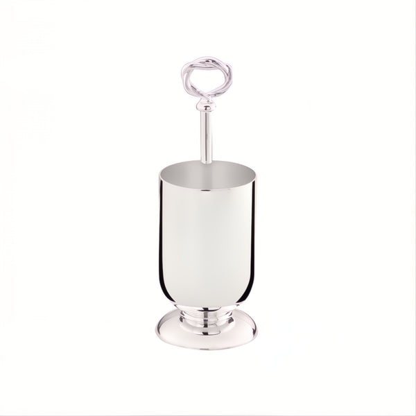 Toothpick Holder Villa Pisani Silver-Plated by Greggio featuring Italian craftsmanship and sculpted handle.