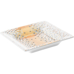 Souffle d’Or trinket tray by Haviland—Limoges porcelain with celestial grey, silver, and matte gold supernova-inspired design.