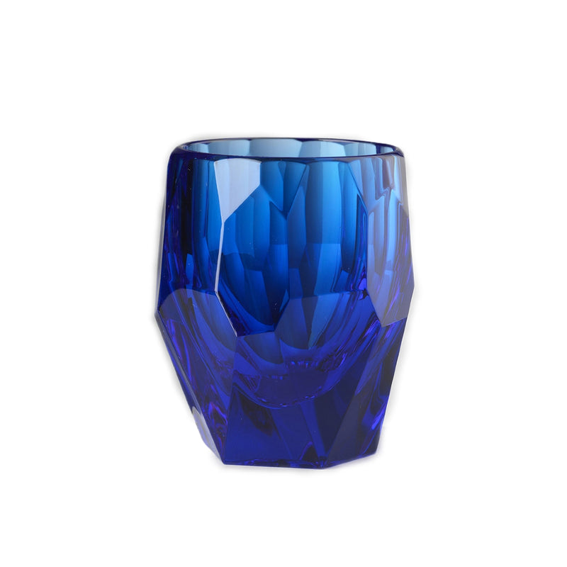 Set of 6 Royal Blue Super Milly acrylic tumblers crystal look by Mario Luca Giusti