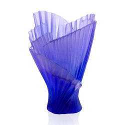 Blue and purple vase on a white background
