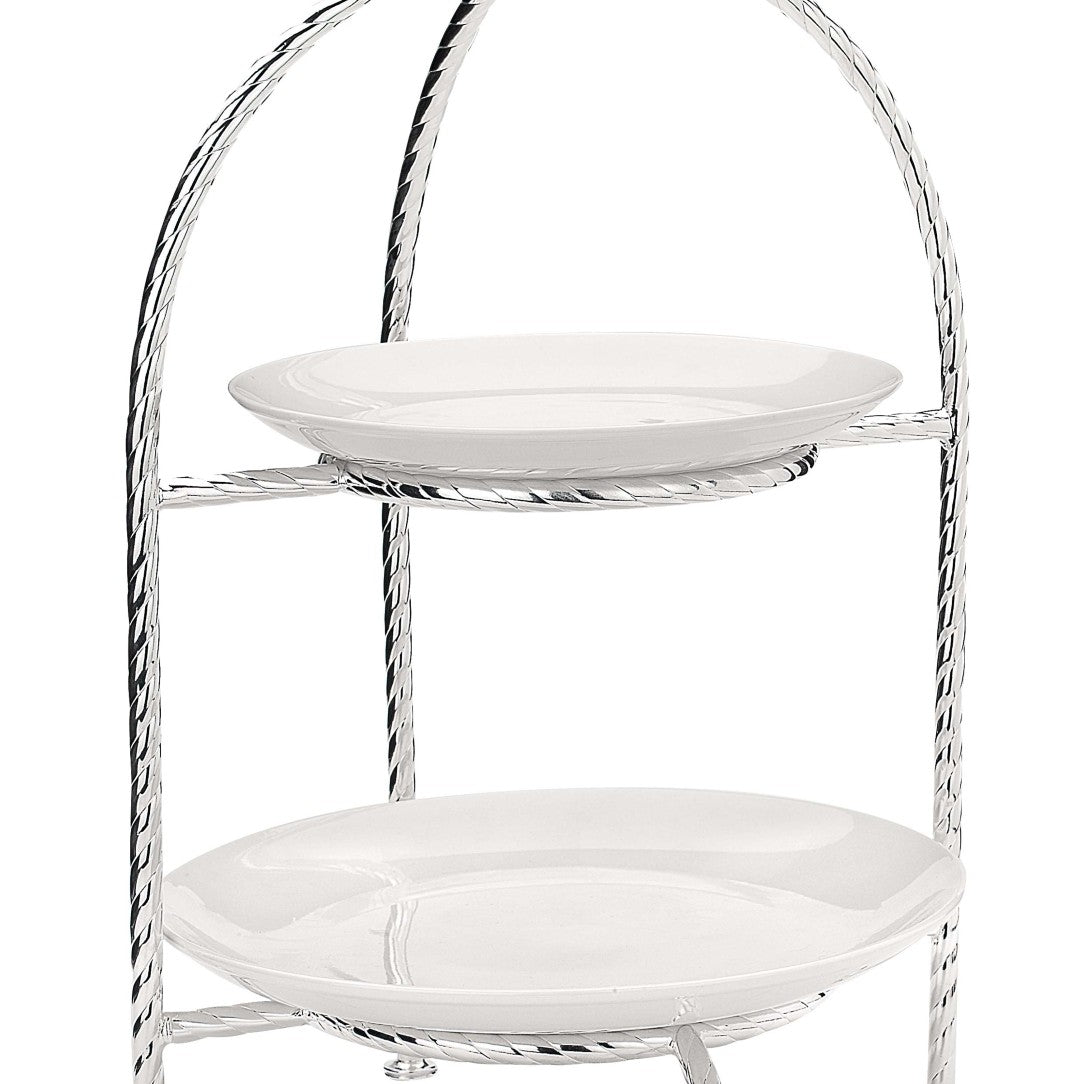 Villa Pisani Frame Pastry Stand – Two Tier Silver-Plated | Greggio ...