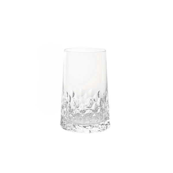 Ulysse vodka shot glass in luxury French crystal with siren-scale detailing.