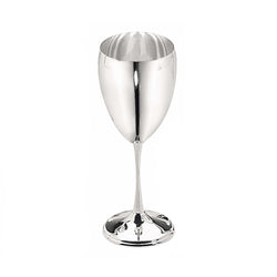 Luxury silver plated water glass by Greggio – handcrafted Italian drinkware
