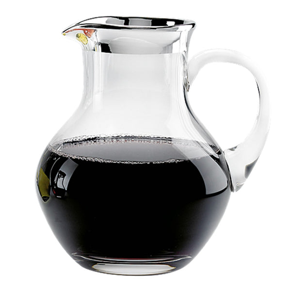 Luxury Crystal Water Jug Anny 1.4 L with Fine Silver Rim – Sonja Quandt